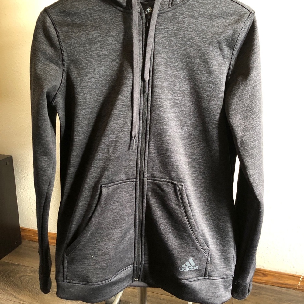 ADIDAS FLEECE ZIP UP HOODIE